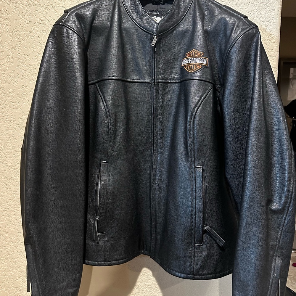 Harley-Davidson Black Leather Bomber Jacket